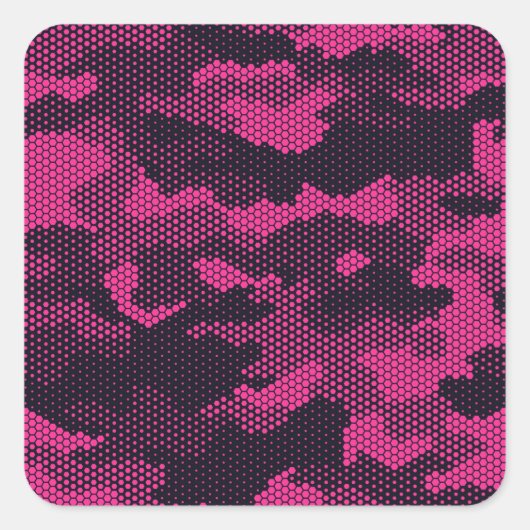 Camouflage hexagonale, militaire textuur achtergro vierkante sticker (Voorkant)