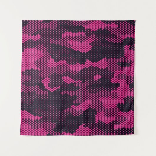 Camouflage hexagonale, militaire textuur achtergro wandkleed (Voorkant)