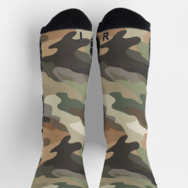 Camouflage High-Performance Athletic Crew Sokken