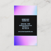 Camouflage Holografisch Roze Paarse Barber Pole Visitekaartje (Achterkant)