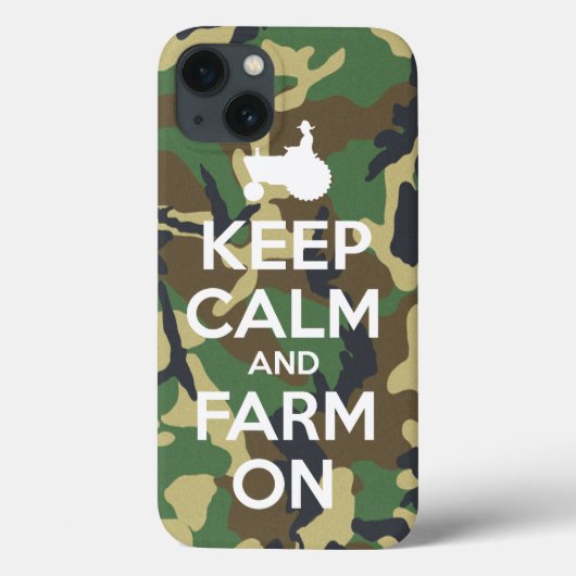 Camouflage Houd kalm en Boerderij aan Case-Mate iPhone Case (Achterkant)