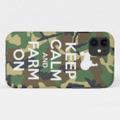 Camouflage Houd kalm en Boerderij op iPhone 5 Hoes (Achterkant (horizontaal))