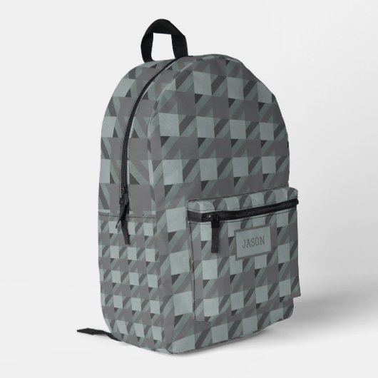 Camouflage Houndstooth Plaid Bedrukte Rugzak (Achterkant Hoek Links)
