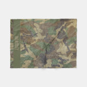 Camouflage Hout Effect Jacht en Vist Camo Fleece Deken (Voorkant (Horizontaal))