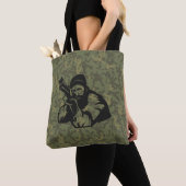 Camouflage Hunter Aiming Illustratie Ontwerp Tote Bag (Dichtbij)