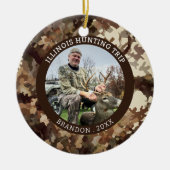 Camouflage Hunter One foto gepersonaliseerd Keramisch Ornament (Voorkant)