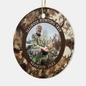 Camouflage Hunter One foto gepersonaliseerd Keramisch Ornament (Links)