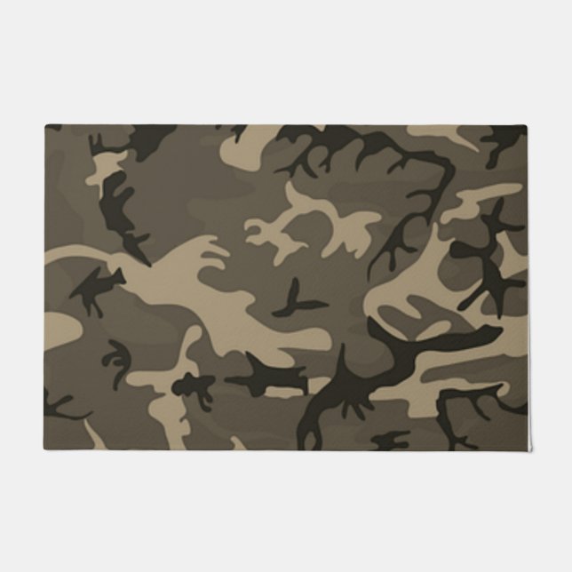 CAMOUFLAGE Hunters of Militair Groen Zwart Bruin Deurmat (Voorkant)