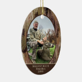 Camouflage Hunting 2 Photos Personalized Keramisch Ornament (Rechts)