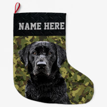 Camouflage Hunting Dog Pet of Hunter Large Christm