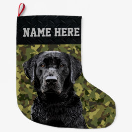 Camouflage Hunting Dog Pet of Hunter Large Christm Grote Kerstsok