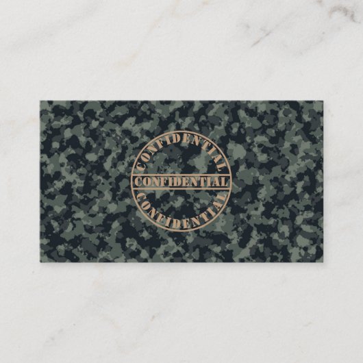 Camouflage I van militaire strijdkrachten rekruite Visitekaartje (Voorkant)