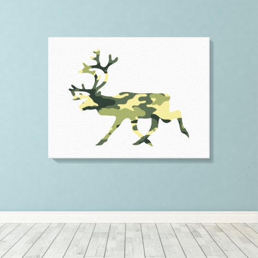 Camouflage in het Caribisch gebied / Camouflage Canvas Afdruk (Insitu (Houten vloer))