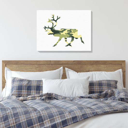 Camouflage in het Caribisch gebied / Camouflage Canvas Afdruk (Insitu (Slaapkamer))