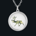 Camouflage in het Caribisch gebied / Camouflage Zilver Vergulden Ketting<br><div class="desc">Rendierentuin / Caraïben Silhouette Woodland Camo Disruptive Dazzle Pattern. Wereldbol Trotters is gespecialiseerd in idiosyncratische beelden van rond het wereldbol. Hier vindt u unieke Wenskaarten,  Briefkaarten,  Posters,  Muismatten en meer.</div>