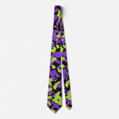 Camouflage in Paarse groen en zwart Stropdas (Voorkant)