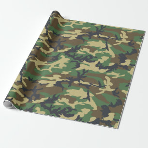 Camouflage inpakpapier, Woodland Camouflage Wra Cadeaupapier
