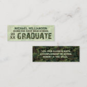 Camouflage insteken op de kaart Senior jaar afstud Contactkaartje (Voorkant / Achterkant)