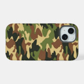 camouflage iPhone 15 case (Achterkant horizontaal)