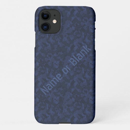 Camouflage iPhone Case in Navy HAMbWG Hoesje (Achterkant)