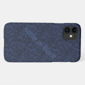 Camouflage iPhone Case in Navy HAMbWG Hoesje (Achterkant horizontaal)