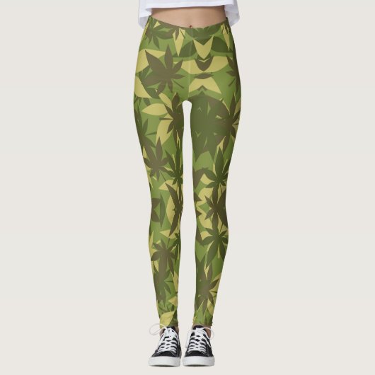Camouflage Jah Army - Power Yoga Leggings (Voorkant)