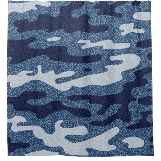 Camouflage Jeans achtergrond. gepotte denim Douchegordijn (Voorkant)