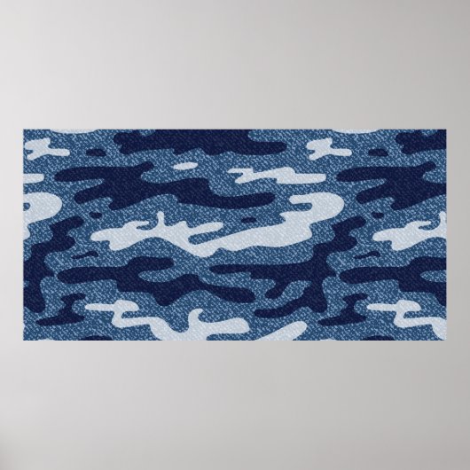 Camouflage Jeans achtergrond.  gepotte denim Poster (Voorkant)