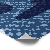 Camouflage Jeans achtergrond.  gepotte denim Poster (Hoek)