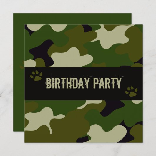 Camouflage Kaart (Voorkant / Achterkant)