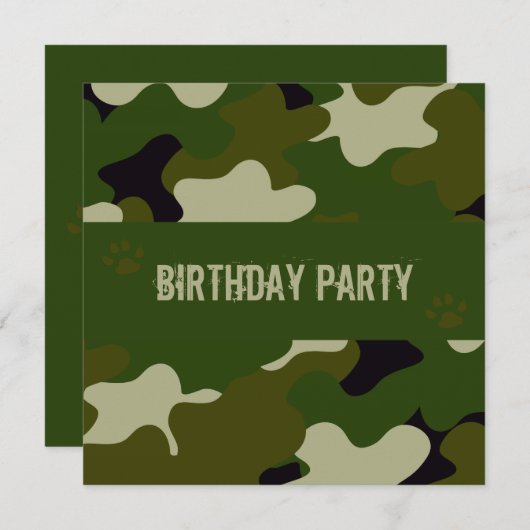 Camouflage Kaart (Voorkant / Achterkant)