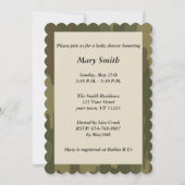 Camouflage kanten hart Baby shower uitnodiging (Achterkant)