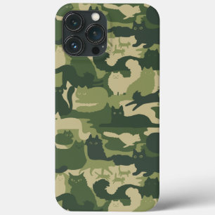 Camouflage Katten Patroon Army Groen Kitties Camo Case-Mate iPhone Case