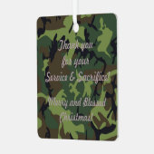 Camouflage Kerst Ornament Eer degenen geserveerd (Voorkant links)