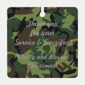 Camouflage Kerst Ornament Eer degenen geserveerd (Voorkant)