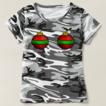 Camouflage Kerst Ornament T-Shirt