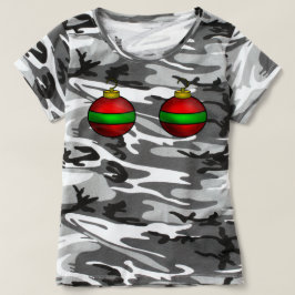 Camouflage Kerst Ornament T-Shirt