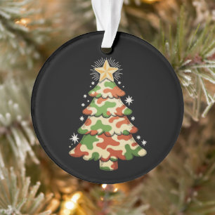 Camouflage Kerstboom Camo Militaire Kerst Sneeuw Ornament