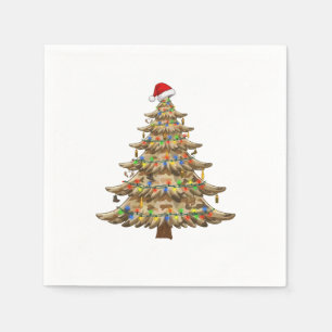 Camouflage Kerstboom Veteraan Militaire Grappig Servet