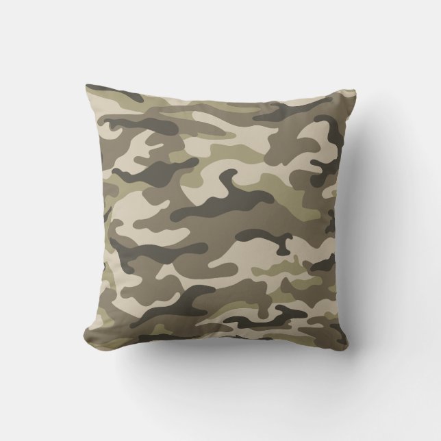 Camouflage kerstboomkleed  kussen (Voorkant)