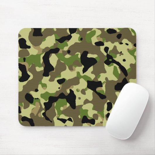 Camouflage Khaki Commando Camo Game Mousepad Muismat (Met muis)