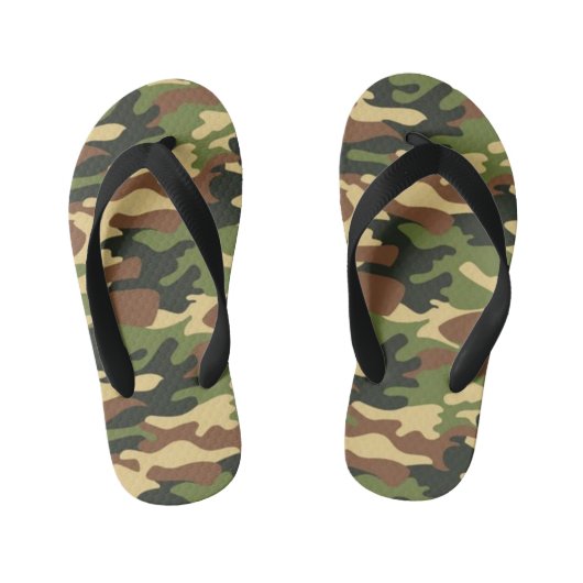 camouflage kinder teenslippers (Voetbed)