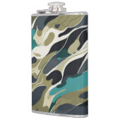 Camouflage kleuren achtergrond ontwerp heupfles (Links)