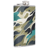 Camouflage kleuren achtergrond ontwerp heupfles (Rechts)