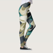 Camouflage kleuren achtergrond ontwerp Leggings (Rechts)