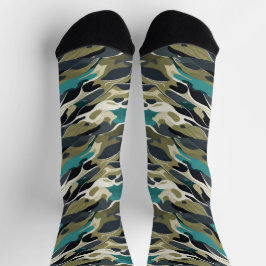Camouflage kleuren achtergrond ontwerp sokken