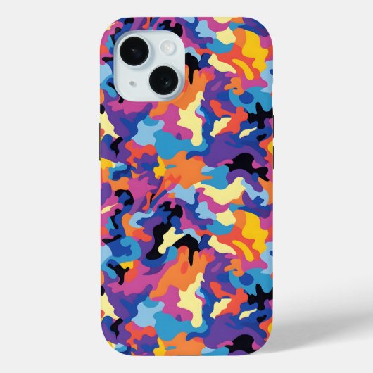 Camouflage kleurrijk patroon Case-Mate iPhone case (Achterkant)