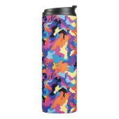 Camouflage kleurrijk patroon thermosbeker (Gedraaid links)