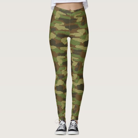 Camouflage Knit Leggings (Voorkant)