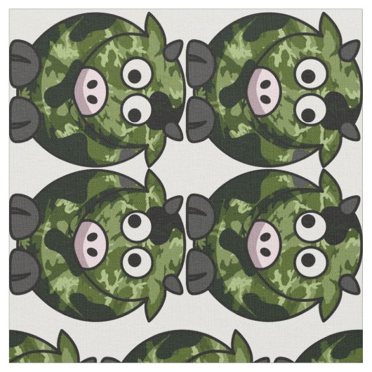 Camouflage koeienroze noses stof (Close Up)